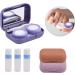 Shop HOMFANSEC Multicolored 3-Part Contact Lens Case + Solution Bottle | Ocean Tides Design - Perfect Storage Set for All Your Contact Lens Needs! - Buy Online on GoSupps.com