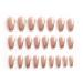 24PCS Shiny Medium Ballerina Press-On Nails - Full Cover French Nail Art for Women & Girls | Stylish White Edge Design - Buy Online on GoSupps.com