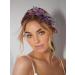 IYOU Copper Wire Wedding Headband Purple Flower Bridal Hair Bands Crystal Headpiece Prom Bridesmaid Bride Hair Accessories for Women - Buy Online on GoSupps.com