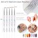 SQULIGT 5Pcs Nail Art Liner Brushes Set - Thin Nail Gel Polish Painting Drawing Pen (7/9/11/15/18mm) - Buy Online on GoSupps.com