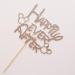 Happily Ever After Cake Topper Mouse Inspired Themed Wedding Cake Toppers Cartoon Theme Wedding Party Decorations Rose Gold Glitter - Buy Online on GoSupps.com