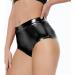 YgneeDom Women Metallic Booty Shorts - Shiny Rave Bottoms for Dance Festival Costumes - Black (Medium) - Buy Online on GoSupps.com