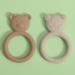Meanus Bear-Shaped Silicone Teething Rings for Babies | BPA-Free Sand & Light Grey Toy - Buy Online on GoSupps.com