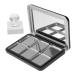 Healeved 1 Set Eye Shadow Box Refillable Lipstick Container Refillable Blusher Container DIY Blusher Container Travel Makeup Plate Fillable Eyeshadow Container Travel Eyeshadow Container 11x7.4cm Black