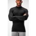 DEVOPS Men's Thermal Turtle Mock Neck Compression Shirt 2 Pack - Long Sleeve Tops and Hoodies - Large - Black - Buy Online on GoSupps.com
