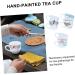 Zerodeko 6pcs Cups Tea Durable Delicate Fu Teaware Household Single Hand-Painted Exquisite Ceramic Kung As Shown 8X6X5CM - Buy Online on GoSupps.com