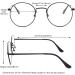 ALWAYSUV Retro Metal Frame Round Mirror Glasses | Classic Black Clear Lens Decorative Eyewear for Men & Women - Buy Online on GoSupps.com