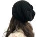 Women's Lightweight Winter Beanie Hat | Cozy Chunky Knit with Pom Pom Visor | Black - Buy Online on GoSupps.com
