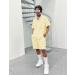 AstoSeu Men's Short Sleeve Shirt and Shorts Set - Light Yellow, X-Large - Buy Online on GoSupps.com