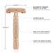 Kanzy Butterfly Rose Gold Safety Razor for Women & Men - Double Edge Single Blade Metal Reusable Shaving Kit for Perfect Shave - Buy Online on GoSupps.com