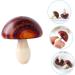 TEHAUX 4pcs Colorful Mushroom Wood Carving Keychains Outdoor Accessories Keychain Pendant Crafts Automatic - Buy Online on GoSupps.com