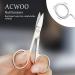 ACWOO Cuticle Nail Scissors Professional Stainless Steel Beauty Scissors with Leather Packing Bag Multi-Purpose Sharp Curved Scissors for Cuticle Manicure Pedicure Eyebrow Eyelash Black - Buy Online on GoSupps.com