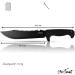 Xforst Rambo Messer CRB - Large High-Quality Hunting Knife | 39.5 cm Outdoor Survival Knife with Plastic Handle & Oxford Sheath - Buy Online on GoSupps.com