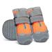 Sezlinver dog shoes with a non -slip sole 4 -pack adjustable paw protection with reflective ligaments washable and breathable dog shoes for small medium and large dogs (4) orange 4 orange