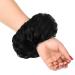 Rose Bud Messy Bun Hair Extension Scrunchie - Jet Black Curly Updo for Women - Buy Online on GoSupps.com