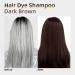 Maryono Dark Brown Hair Dye Shampoo 3 in 1 - Herbal Gray Coverage for Men & Women | Instant Color | 500ml - Buy Online on GoSupps.com