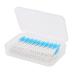 Layhou 160pcs Interdental Brush Double-sided Toothpicks Soft Silicone Dental Floss Teeth Stick Blue
