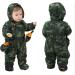 Baby Boys Winter Hooded Romper Snowsuit with Gloves & Booties | Cotton Jumpsuit Outfit 6-9 Months - Buy Online on GoSupps.com