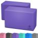 Overmont Yoga Block 2 Pack Supportive Latex-Free EVA Foam Soft Non-Slip Surface for General Fitness Pilates Stretching and Meditation Purple_9*6*3