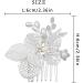 Foyte Pearl Flower Hair Comb Wedding Crystal Hair Comb Silver Hair Accessories for Women and Girls - Buy Online on GoSupps.com
