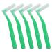 L-shaped interdental brushes L-shaped interdental brushes effective cleaning plaque removal braces for dental care green 5 pieces