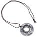 Verdant Touch Terahertz Pendant with Double Loop Charm | Natural Energy Stone Necklace 60x180 cm - Buy Online on GoSupps.com