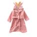 Uiflqxx baby bathrobe 3D animal-baby morning coat super soft flanel hooded bath towels animal baby bathrobe nightwear baby gifts personalized 2-3 years of rose