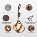 Suredoo Reflective Dog Harness with Leash for Small Dogs & Cats - Anti-Train Design (Brown Orange XS) - Buy Online on GoSupps.com