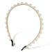 Xfantong Pearl Headbands Full Pearl Head Wear Hoop Bling Hair Headband Bridal Hair Hoop for Women Hair Accessories or Birthday Valentines Day Gifts (Size interval pearls)