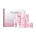 LAIKOU Sakura Ensemble de Soins du Visage Coffret Produit de Beaut Femme avec Nettoyant Visage Toner Contour Yeux S rum Cr me 5Pi ces coffrets de soins pour la peau pour Adolescentes et Femmes Format voyage