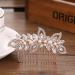 Bridal Flower Pearl Hair Clips Comb - Wedding Headpiece for Women (Silver) - Buy Online on GoSupps.com