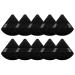 Molain 10Pcs Pure Cotton Triangle Makeup Puff Set - Soft Wedge Shape with Strap for Contouring, Under Eyes and Corners - Black - Buy Online on GoSupps.com