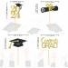 24Pcs Graduation Cupcake Toppers Graduation Cupcake Picks for Cupcake Food Decorations - Class of 2024 Graduation Cupcake Toppers Supplies (Gold) - Buy Online on GoSupps.com