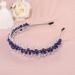 IYOU Bridal Wedding Headbands Royal Blue Crystal Hair Bands Sparkly Rhinesotne Guest Birde Bridesmaid Hair Accessories for Women and Girls - Buy Online on GoSupps.com