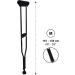 KMINA Adult Underarm Crutches (x2 Size M) - Aluminum Walking Crutches for Men and Women - Adjustable Armpit Crutches with Pads - Made in Europe - Buy Online on GoSupps.com