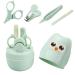 Pandaear baby nail clipper manicure set 4 in 1 baby nail care set pedicure care kit with nail clippers scissors nail files & tweezers for newborn children toddlers infants green