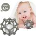 MCGMITT Teething Ball Sensory Toy for Babies | Soft Silicone Rattle for 0-12 Months | Grab, Chew and Shake Infant Toy | Green Gray - Buy Online on GoSupps.com