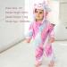 Baby Girls Toddler Hooded Fleece Sleepsuit Onesie | Pink Flannel Pyjamas Jumpsuit 12-18 Months - Buy Online on GoSupps.com