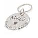 Paws & Peewees Dog brand with engraving-personalized badge with name symbol telephone number-collar trailer for dogs puppies and cats 28mm silver gloss