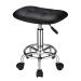 HMTOT Square Rolling Stool with Wheels Height Adjustable Swivel Stools Black