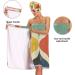 Womens Towel Wrap Set of 3 - Carnival Design Adjustable Quick-Dry Bathrobes for Home & Travel - Buy Online on GoSupps.com