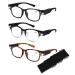 Magnifying Glasses with Light Reading Glasses with Lights and Magnifier Bright LED Readers with Lights Blue Light Blocking Magnifying Eyeglasses Nighttime Reader Lighted Eye Glasses for Men Women+150