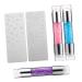 minkissy 9 Sets Double Head Double-End Nail Art Stamper die Colored Diamond Stamp Decorative Items Template Sticker Seal DIY Nail Stamper Nail Stickers Nail Stencils Tool 12x4cmx3pcs As Shownx3pcs