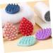Silicone Shampoo Comb & Scrubber Massager | Scalp & Body Brush for Baby Shower | Dark Blue | 1pc - Buy Online on GoSupps.com