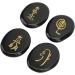 4 Pieces Reiki Symbols Smoother Surfaces Engraved Reiki Stones for Home Decoration Meditation Ornament (Black) Schwarz - Buy Online on GoSupps.com