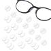 Kasesses 20 pairs of nose pads Glasses Self -adhesive non -slip glasses nose pads airbag glasses pads drop -shaped and D shape silicone nasal cushion glasses for full format glasses sunglasses