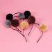 4pcs Cat Ears Pompom Headband for Girls - Stylish Hair Accessories in Grey Black & Camel - Buy Online on GoSupps.com