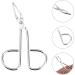 Eyebrow Stainless Steel Professional Shaped Eyebrow Clip with Easy Scissor Handle for Hair and Eyebrows Personal Care (Silver) 1Pc - Buy Online on GoSupps.com