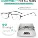 Eyekepper 5 Pack Black Half-Eye Reading Glasses - Thin Stamped Metal Frame +2.5 Power for Stylish Vision - Buy Online on GoSupps.com