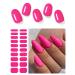 Semi Cured Gel Nail Strips (Classic Hot Pink)-20 PCS Gel Nail Stickers | UV Light Required | Gel Nail Wraps Salon Quality & Easy To Use